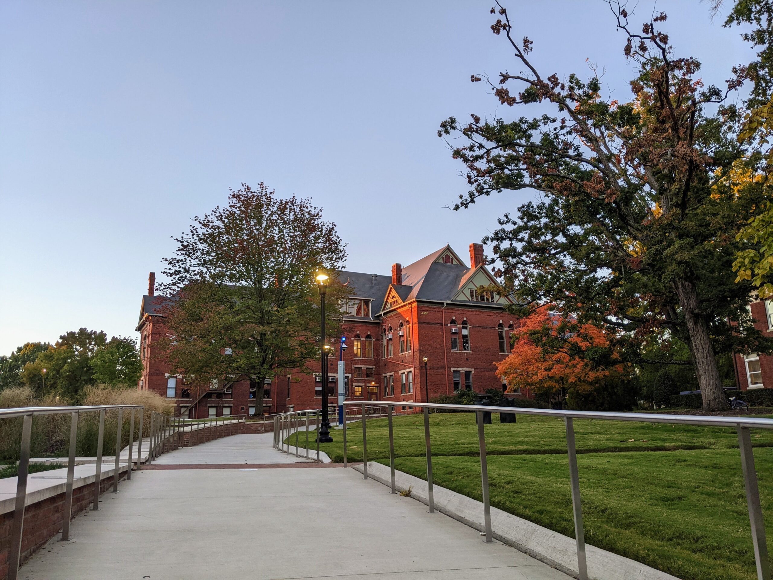 Sunrise at the UNCG Foust Building.