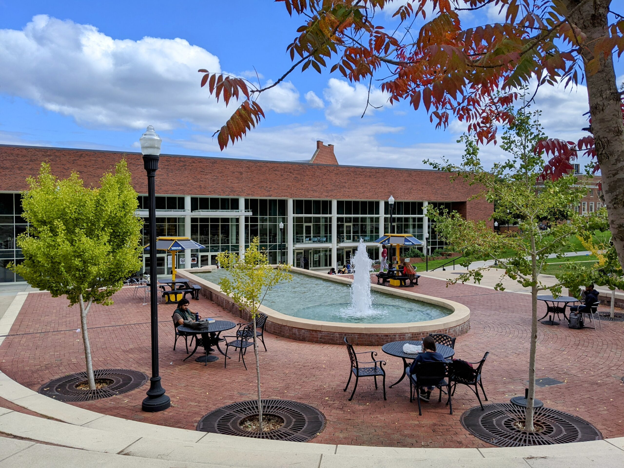 UNCG's Moran Commons fountain