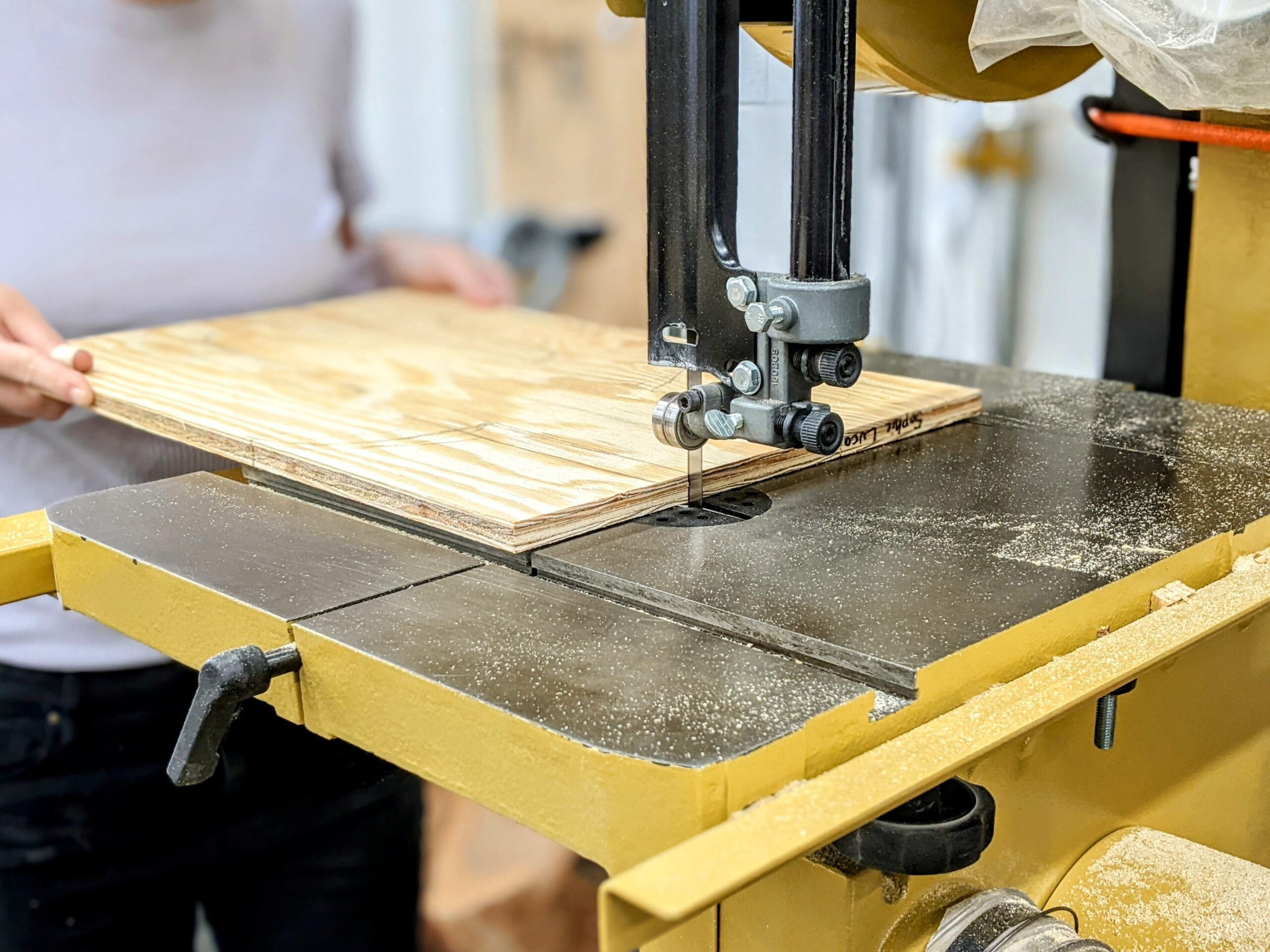 UNCG student cuts wood