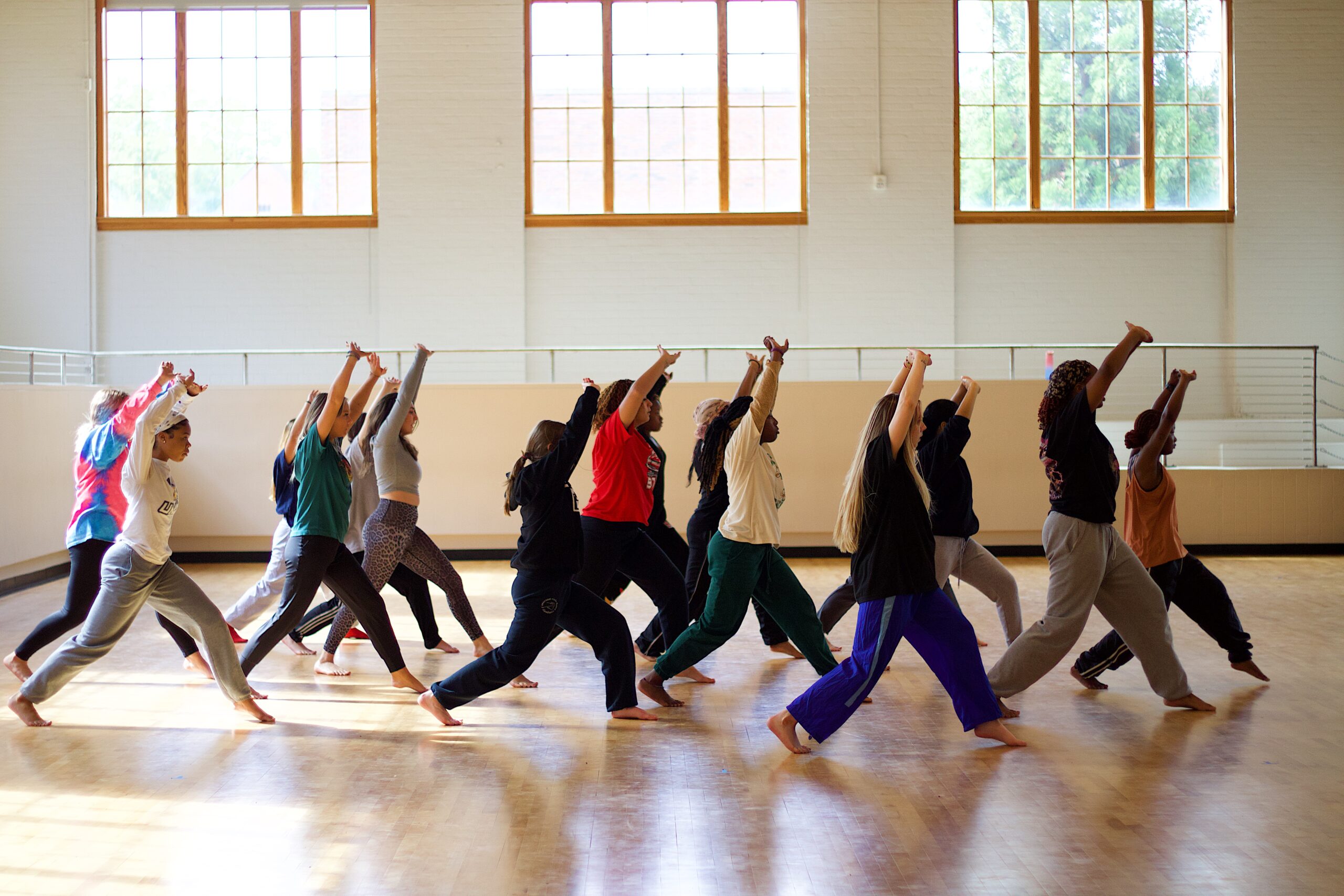 School of Dance sophomores rehearsing.