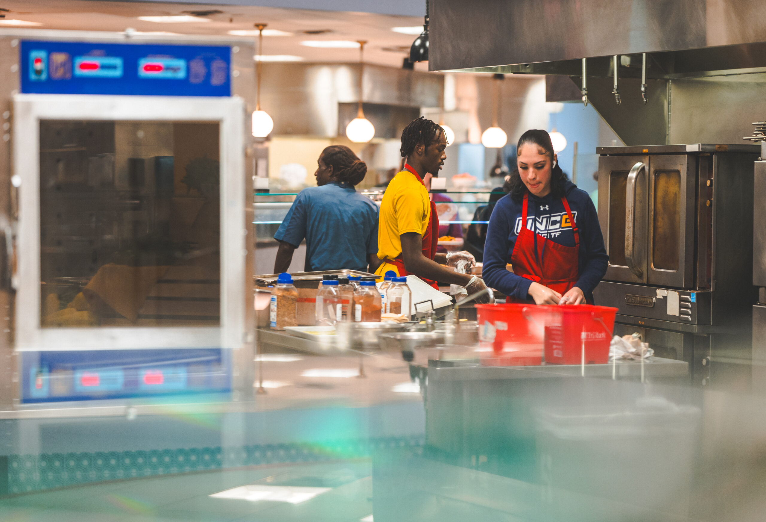 competitors during the Battle of The Chefs event at Fountain View Dining