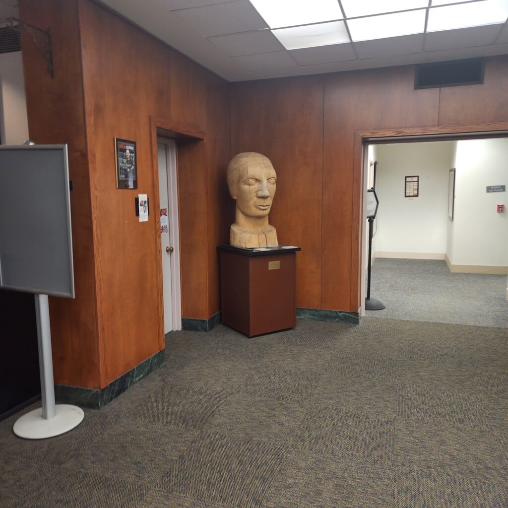 A nice statue in the Jackson library!