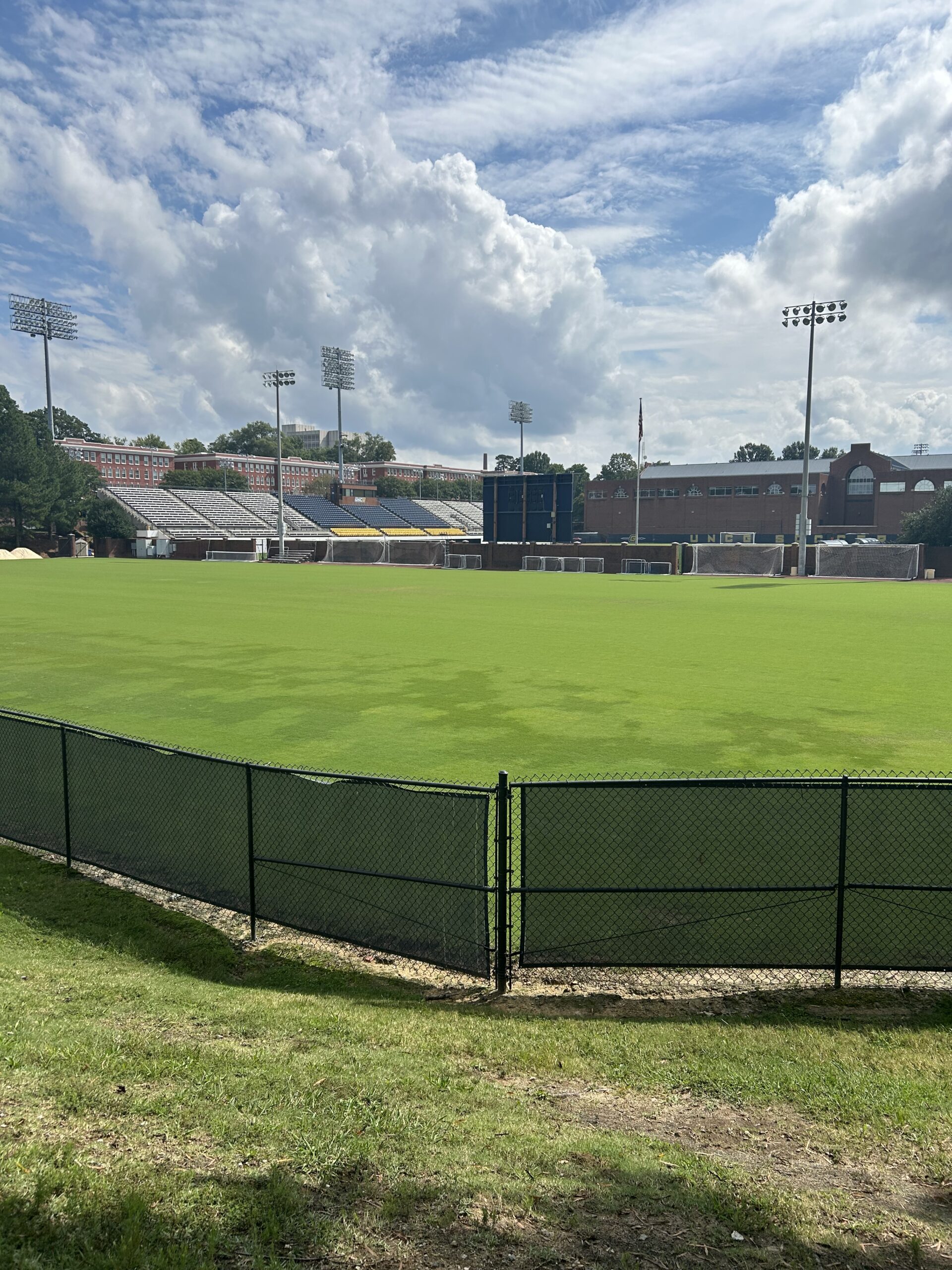 Soccer field on a beautiful day