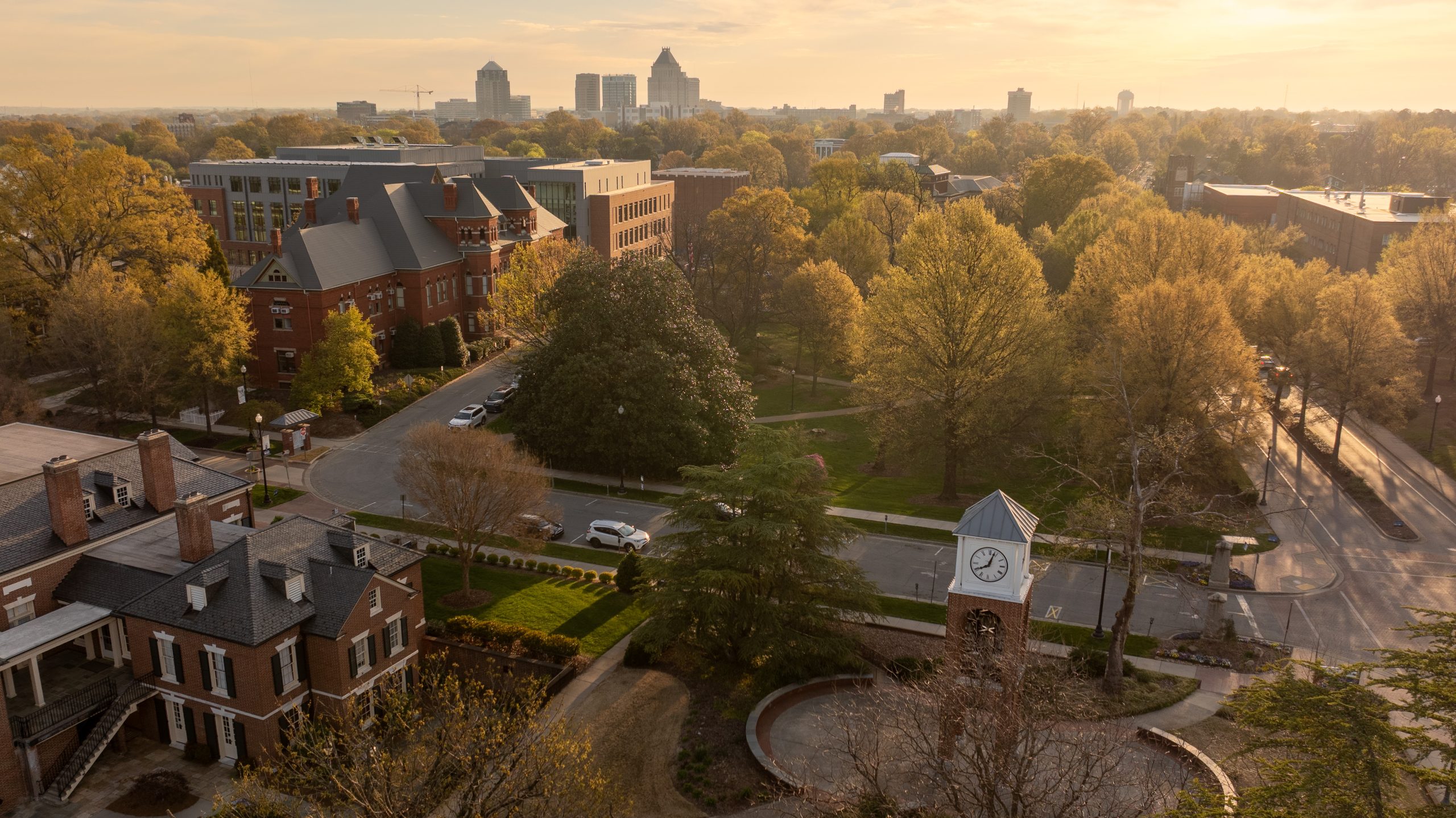 UNCG basks under the morning sunrise