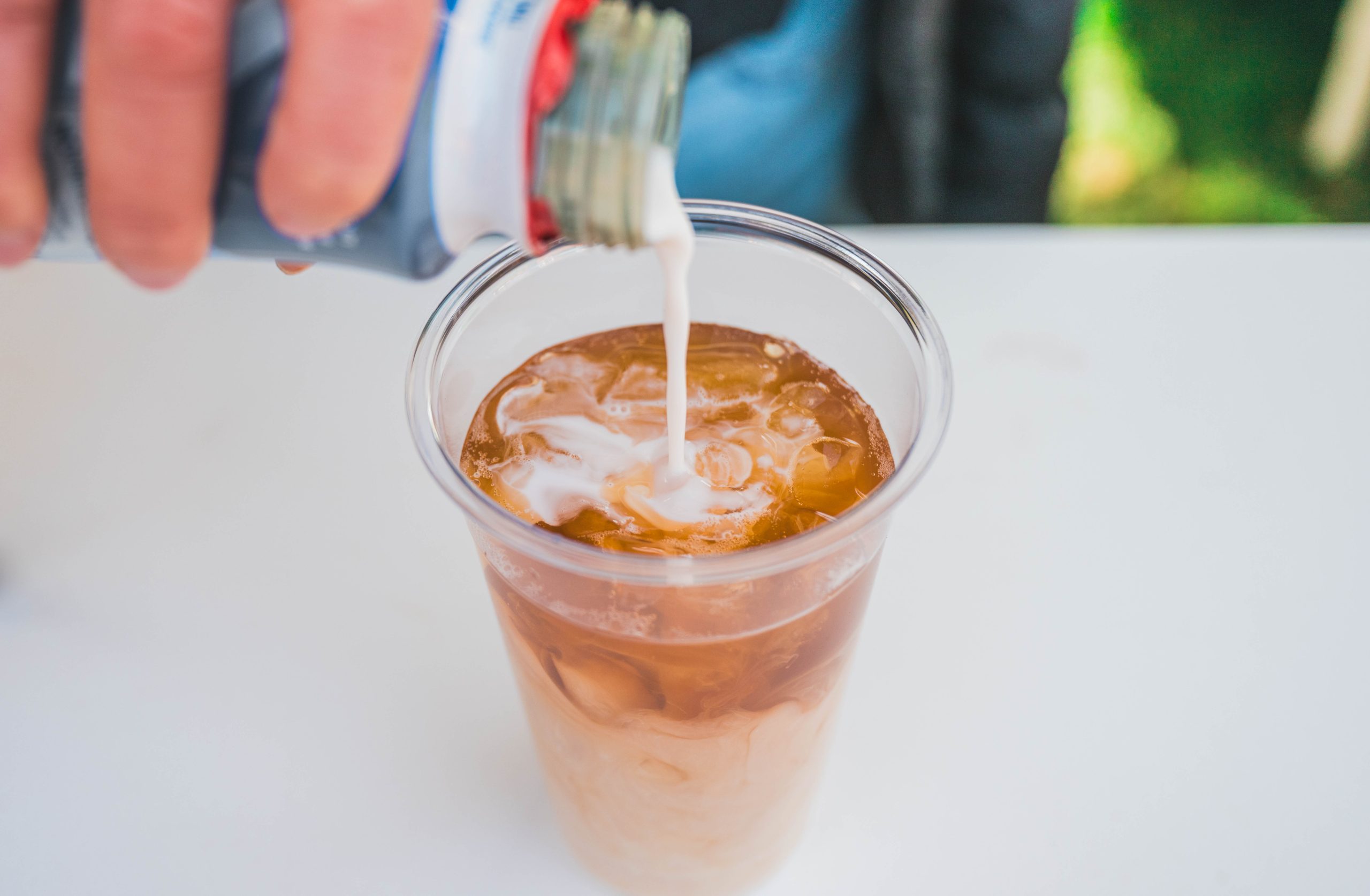 Brewed for Thought, a well-being event to help students focus and lock in to get through the semester successfully, offers free iced coffee and other swag.