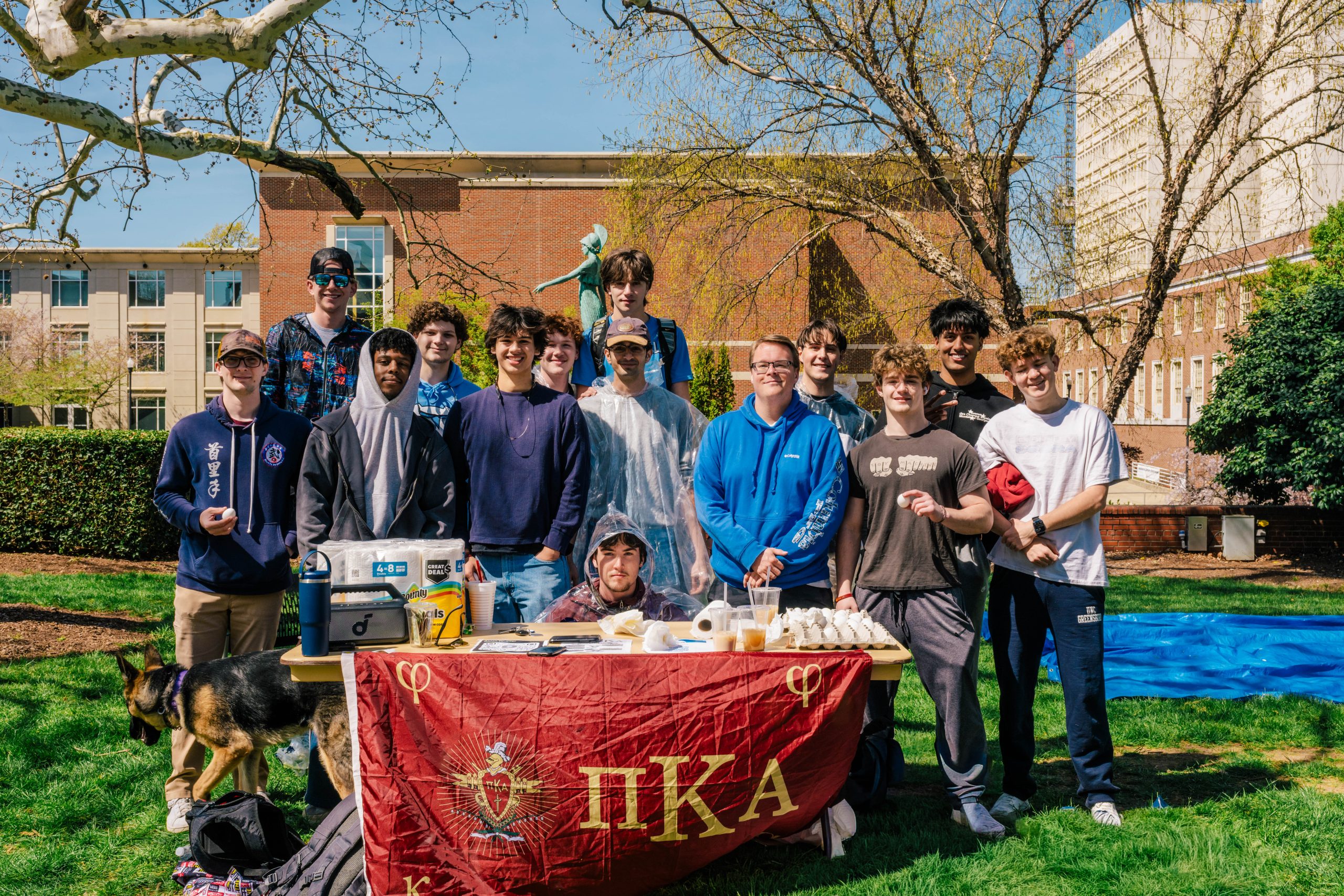 Pay to egg a frat Bro! Pi Kappa Alpha Fraternity raises money for St. Jude Children's Hospital on College.